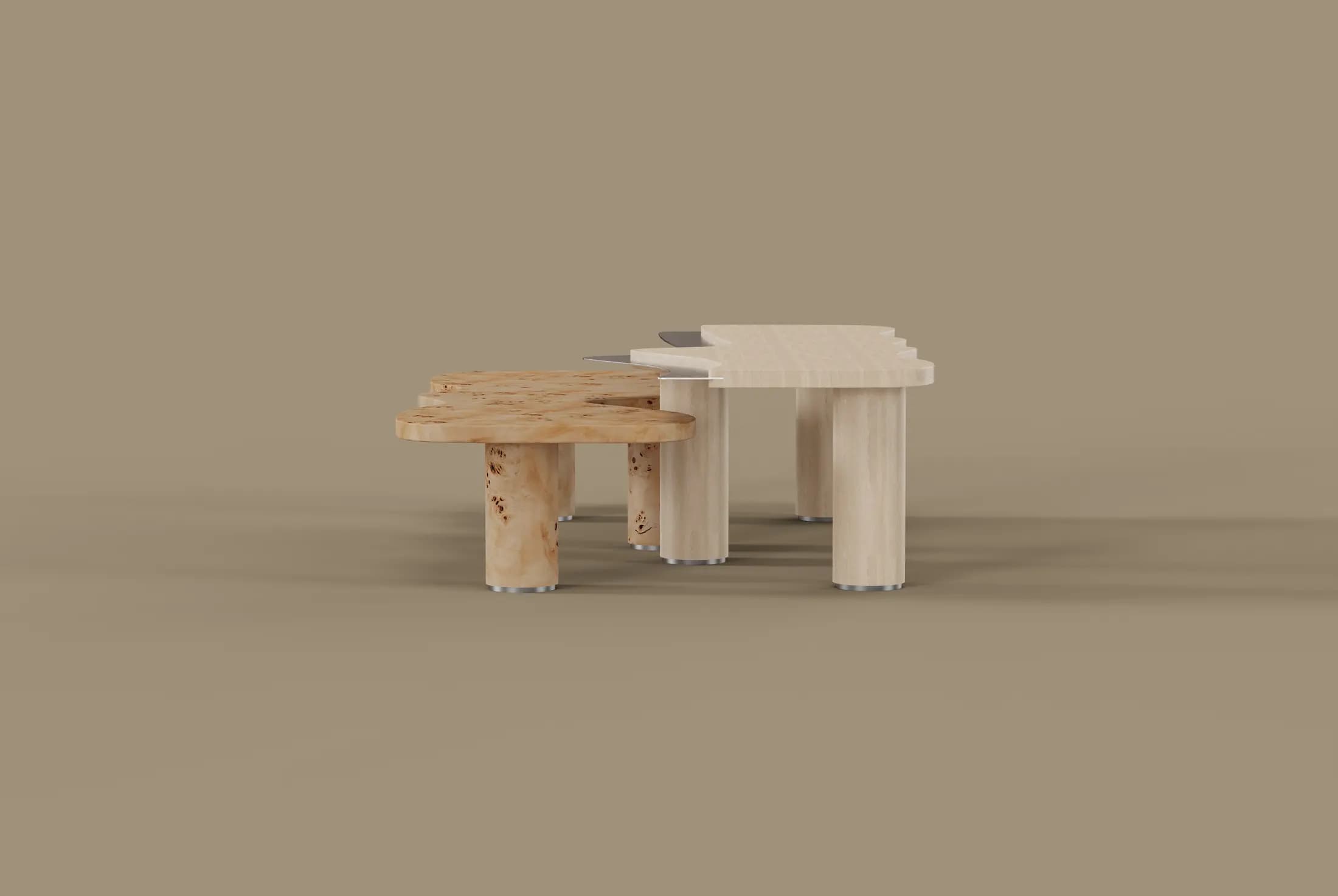 异形双层茶几